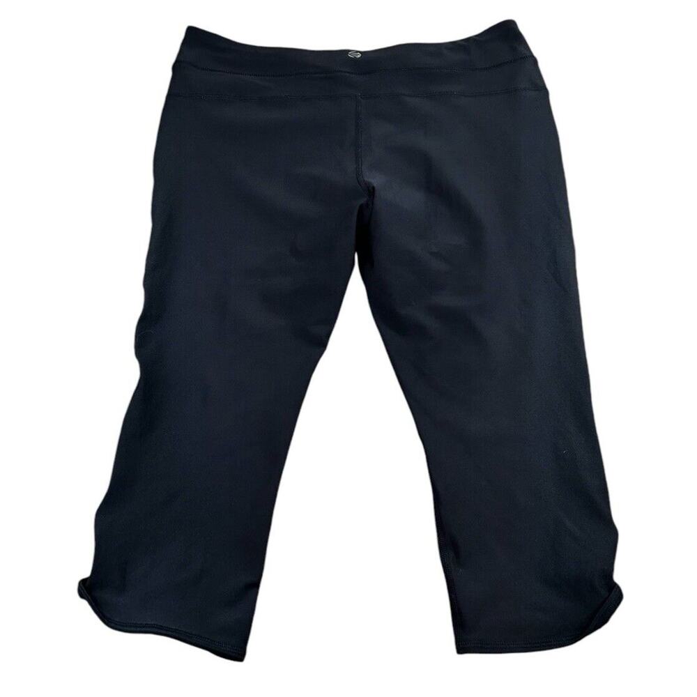 Impact Jillian Michaels Black Crop Athletic Leggings Sz XXL 2XL Cutout Leg